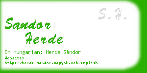 sandor herde business card